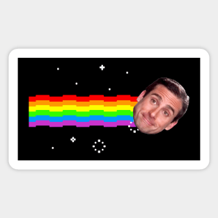 Michael Scott Nyan Cat Office US Sticker